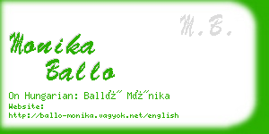 monika ballo business card